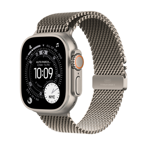 Apple Watch Ultra 3&comma; titan&comma; Touchscreen&comma; rechteckig&comma; watchOS 11&comma; Smartwatch
