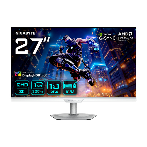 27 Zoll GIGABYTE M27Q2 QD ICE, 68,6cm TFT, 200 Hz, Quad HD, 1ms, 2x HDMI, 1x DP, integrierter USB-Hub 27 Zoll GIGABYTE M27Q2 QD ICE, 68,6cm TFT, 200 Hz, Quad HD, 1ms, 2x HDMI, 1x DP, integrierter USB-Hub
