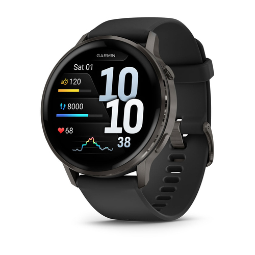Garmin Venu 4&comma; schwarz&comma; Touchscreen&comma; rund&comma; Smartwatch