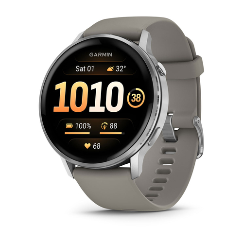 Garmin Venu 4&comma; grau&comma; silber&comma; Touchscreen&comma; rund&comma; Smartwatch