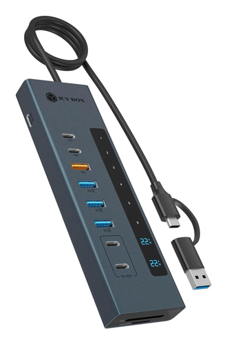 ICY BOX USB3.2 Gen2 Hub 6-Port,PD m. ICY BOX USB3.2 Gen2 Hub 6-Port,PD m.