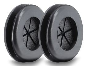 DELOCK Gummi Kabeldurchfuhrung rund 25mm schwarz 2 Stuck