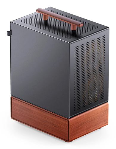 Jonsbo T7&comma; Midi Tower&comma; schwarz&comma; holz&comma; Glasfenster