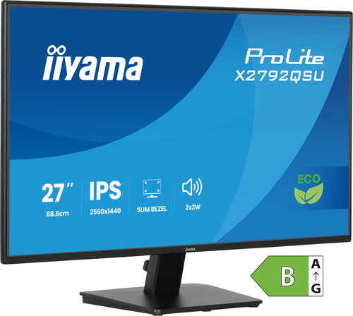 27 Zoll iiyama X2792QSU-B1, 68,6cm TFT, 120 Hz, Quad HD, 3ms, 1x HDMI, 1x DP, integrierter USB-Hub 27 Zoll iiyama X2792QSU-B1, 68,6cm TFT, 120 Hz, Quad HD, 3ms, 1x HDMI, 1x DP, integrierter USB-Hub