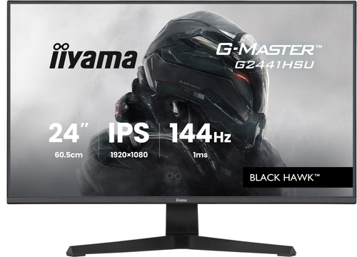 23.8 Zoll iiyama G2441HSU-B1, 60,5cm TFT, 144 Hz, Full HD, 1ms, 1x HDMI, 1x DP, integrierter USB-Hub 23.8 Zoll iiyama G2441HSU-B1, 60,5cm TFT, 144 Hz, Full HD, 1ms, 1x HDMI, 1x DP, integrierter USB-Hub