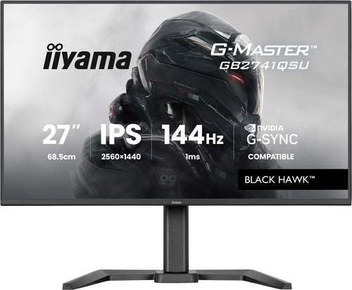 27 Zoll iiyama GB2741QSU-B1, 68,6cm TFT, 144 Hz, 4K Ultra HD, 1ms, 1x HDMI, 1x DP, integrierter USB-Hub 27 Zoll iiyama GB2741QSU-B1, 68,6cm TFT, 144 Hz, 4K Ultra HD, 1ms, 1x HDMI, 1x DP, integrierter USB-Hub
