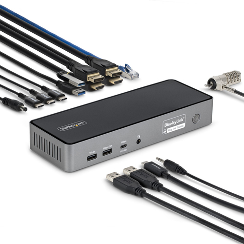StarTech.com DK30C2DPEPRUE, USB 3.2 Gen 1 (3.1 Gen 1) Type-C, grau, USB Power Delivery StarTech.com DK30C2DPEPRUE, USB 3.2 Gen 1 (3.1 Gen 1) Type-C, grau, USB Power Delivery