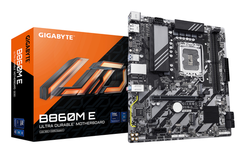 GIGABYTE B860M E&comma; micro ATX LGA 1851 &lpar;V1&rpar; Mainboard&comma; 2x DDR5&comma; max&period; 128 GB&comma; 1x HDMI 2&period;1&comma; 1x DisplayPort 2&period;1