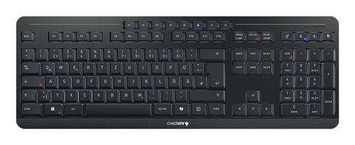 CHERRY Stream keyboard ultimate schwarz&comma; Layout&colon; DE&comma; Scherenschalter&comma; beleuchtet