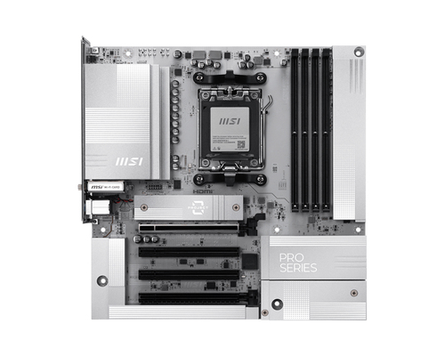 MSI AM5 PRO B850M-A WIFI PZ M-ATX, micro ATX AM5 Mainboard, 4x DDR5, max. 256 GB, 1x HDMI 2.1, 1x DisplayPort 1.4, 2x USB-C, WiFi MSI AM5 PRO B850M-A WIFI PZ M-ATX, micro ATX AM5 Mainboard, 4x DDR5, max. 256 GB, 1x HDMI 2.1, 1x DisplayPort 1.4, 2x USB-C, WiFi