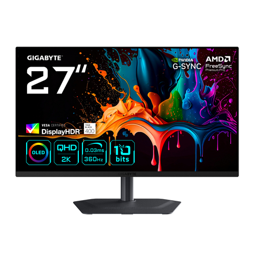 27 Zoll GIGABYTE MO27Q3, 68,6cm TFT, 360 Hz, Quad HD, 0,03ms, 2x HDMI, 1x DP, integrierter USB-Hub 27 Zoll GIGABYTE MO27Q3, 68,6cm TFT, 360 Hz, Quad HD, 0,03ms, 2x HDMI, 1x DP, integrierter USB-Hub
