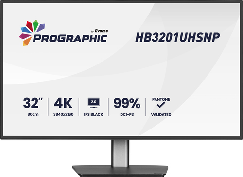 31.5 Zoll iiyama HB3201UHSNP-B1, 80cm TFT, 60 Hz, 4K Ultra HD, 4ms, 1x HDMI, 1x DP, integrierter USB-Hub 31.5 Zoll iiyama HB3201UHSNP-B1, 80cm TFT, 60 Hz, 4K Ultra HD, 4ms, 1x HDMI, 1x DP, integrierter USB-Hub