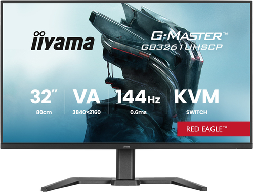 31&period;5 Zoll iiyama GB3261UHSCP-B1&comma; 80cm TFT&comma; 144 Hz&comma; 4K Ultra HD&comma; 2x HDMI&comma; 1x DP&comma; integrierter USB-Hub