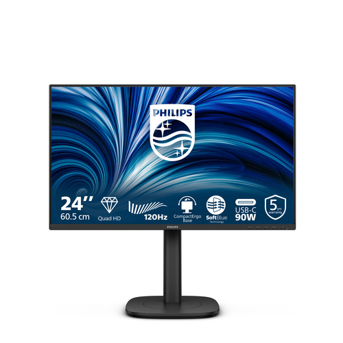 23.8 Zoll Philips 24B2U3601, 60,5cm TFT, 120 Hz, Quad HD, 1x HDMI, 1x DP, integrierter USB-Hub 23.8 Zoll Philips 24B2U3601, 60,5cm TFT, 120 Hz, Quad HD, 1x HDMI, 1x DP, integrierter USB-Hub