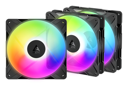 ARCTIC P14 Pro Reverse A-RGB - 3 Pack&comma; schwarz&comma; L&uuml;fter&comma; 166&comma;5 m&sup3;&sol;h&comma; 5&comma;1 mmH2O&comma; 4-pin &plus; 4-pin
