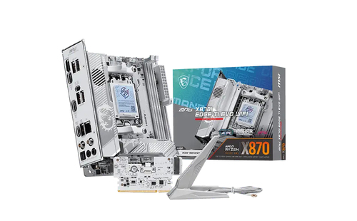 MSI MPG X870I EDGE TI EVO WIFI, mini ITX AM5 Mainboard, 2x DDR5, max. 256 GB, 1x HDMI 2.1, 2x DisplayPort, 1x USB-C, WiFi MSI MPG X870I EDGE TI EVO WIFI, mini ITX AM5 Mainboard, 2x DDR5, max. 256 GB, 1x HDMI 2.1, 2x DisplayPort, 1x USB-C, WiFi
