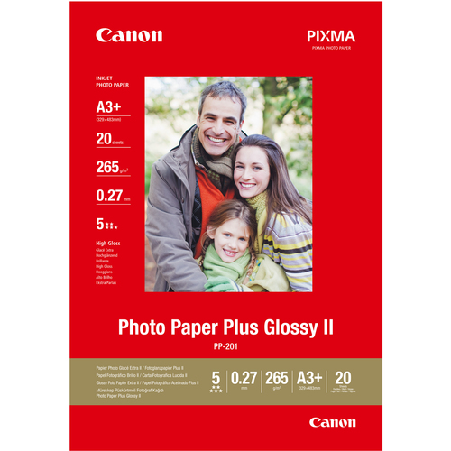 Canon PP-201 Glossy II Fotopapier Plus A3 Plus – 20 Blatt Canon PP-201 Glossy II Fotopapier Plus A3 Plus – 20 Blatt