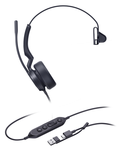 Yealink UH44 Mono USB-C&sol;A Headset