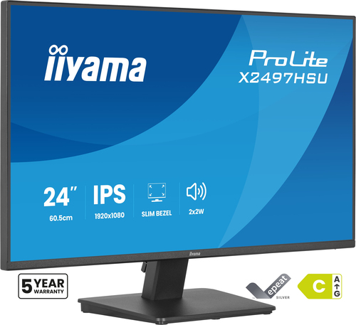 23&period;8 Zoll iiyama X2497HSU-B1&comma; 60&comma;5cm TFT&comma; 120 Hz&comma; Full HD&comma; 4ms&comma; 1x HDMI&comma; 1x DP&comma; integrierter USB-Hub