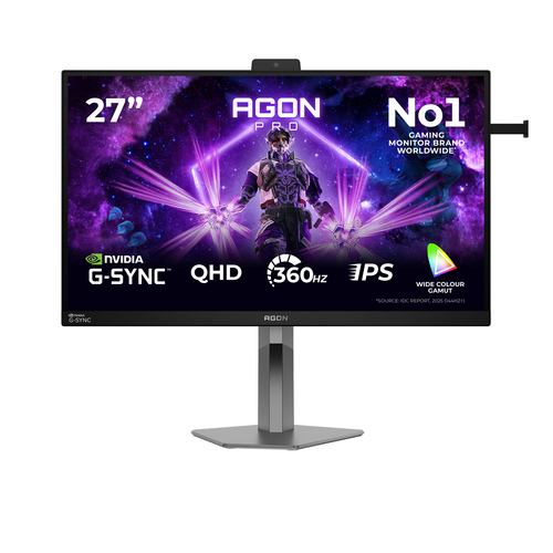 27 Zoll AOC AG276QSG2, 68,6cm TFT, 360 Hz, Quad HD, 1ms, 2x HDMI, 1x DP, integrierte Kamera, integrierter USB-Hub 27 Zoll AOC AG276QSG2, 68,6cm TFT, 360 Hz, Quad HD, 1ms, 2x HDMI, 1x DP, integrierte Kamera, integrierter USB-Hub