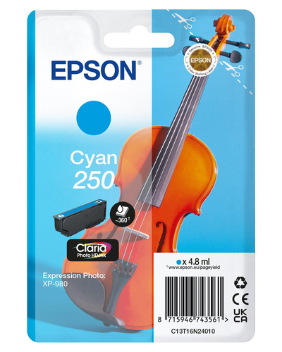 Epson 250 Violin Claria Photo HD&comma; original&comma; cyan