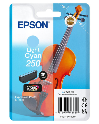 Epson 250 Violin Claria Photo HD&comma; original&comma; cyan