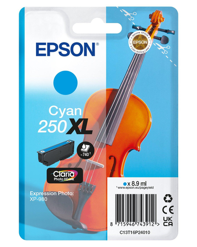 Epson 250XL Violin Claria Photo HD&comma; original&comma; cyan