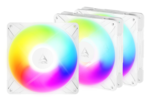 ARCTIC P14 Pro Reverse A-RGB (White) - 3 Pack, weiß, Lüfter, 166,5 m³/h, 5,1 mmH2O, 4-pin + 4-pin ARCTIC P14 Pro Reverse A-RGB (White) - 3 Pack, weiß, Lüfter, 166,5 m³/h, 5,1 mmH2O, 4-pin + 4-pin