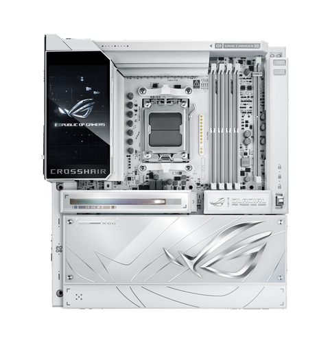 ASUS ROG CROSSHAIR X870E GLACIAL&comma; Erweitertes ATX AM5 Mainboard&comma; 4x DDR5&comma; max&period; 256 GB&comma; 6x USB-C&comma; WiFi