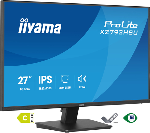 27 Zoll iiyama X2793HSU-B1&comma; 68&comma;6cm TFT&comma; 120 Hz&comma; Full HD&comma; 1ms&comma; 1x HDMI&comma; 1x DP&comma; integrierter USB-Hub