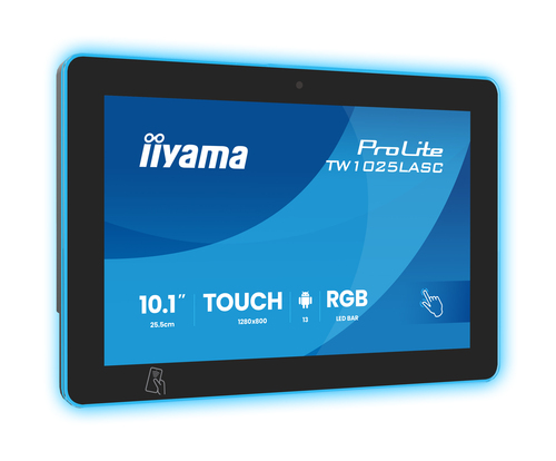 25&period;6 Zoll iiyama TW1025LASC-B3PNR&comma; 25&comma;5cm TFT&comma; WXGA&comma; 25ms&comma; Touchscreen&comma; integrierte Kamera&comma; integrierter USB-Hub
