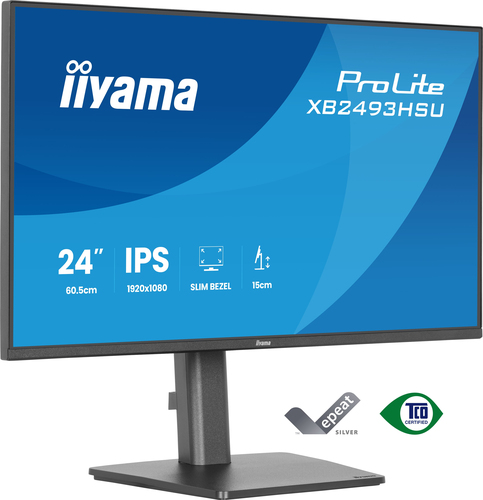 23&period;8 Zoll iiyama XB2493HSU-B1&comma; 60&comma;5cm TFT&comma; 120 Hz&comma; Full HD&comma; 1ms&comma; 1x HDMI&comma; 1x DP&comma; integrierter USB-Hub