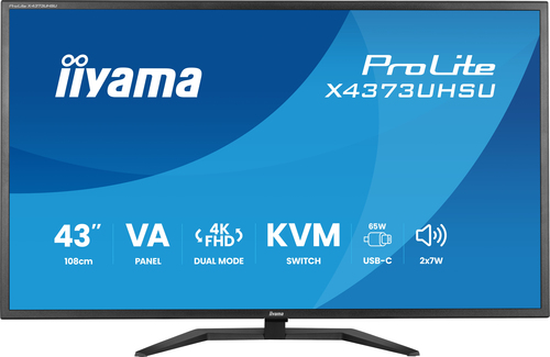 42.5 Zoll iiyama X4373UHSU-B2, 108cm TFT, 60 Hz, 4K Ultra HD, 3ms, 2x HDMI, 1x DP, integrierter USB-Hub 42.5 Zoll iiyama X4373UHSU-B2, 108cm TFT, 60 Hz, 4K Ultra HD, 3ms, 2x HDMI, 1x DP, integrierter USB-Hub