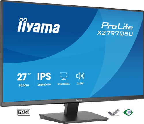 27 Zoll iiyama X2797QSU-B1&comma; 68&comma;5cm TFT&comma; 75 Hz&comma; Quad HD&comma; 1ms&comma; 2x HDMI&comma; 1x DP&comma; integrierter USB-Hub