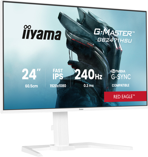 23&period;8 Zoll iiyama GB2471HSU-W1&comma; 61cm TFT&comma; 240 Hz&comma; Full HD&comma; 0&comma;3ms&comma; 2x HDMI&comma; 1x DP&comma; integrierter USB-Hub