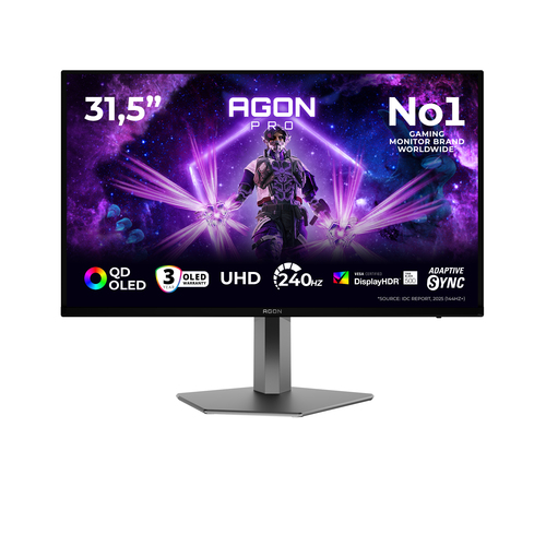 31.5 Zoll AOC AG326UZD2, 80cm TFT, 240 Hz, 4K Ultra HD, 0,03ms, 2x HDMI, 1x DP, integrierter USB-Hub 31.5 Zoll AOC AG326UZD2, 80cm TFT, 240 Hz, 4K Ultra HD, 0,03ms, 2x HDMI, 1x DP, integrierter USB-Hub