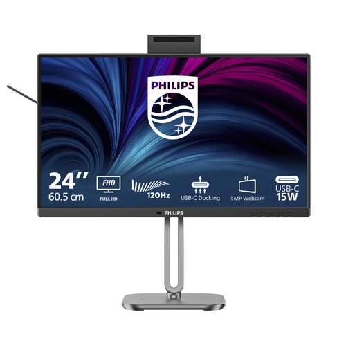 23.8 Zoll Philips 24B2U4301H/00, 60,5cm TFT, 120 Hz, Full HD, 4ms, 1x HDMI, 1x DP, integrierte Kamera, integrierter USB-Hub 23.8 Zoll Philips 24B2U4301H/00, 60,5cm TFT, 120 Hz, Full HD, 4ms, 1x HDMI, 1x DP, integrierte Kamera, integrierter USB-Hub