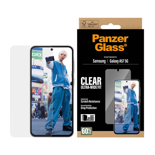 PanzerGlass Screen Protector Ultra-Wide Fit - Clear - Samsung Galaxy A57 5G PanzerGlass Screen Protector Ultra-Wide Fit - Clear - Samsung Galaxy A57 5G