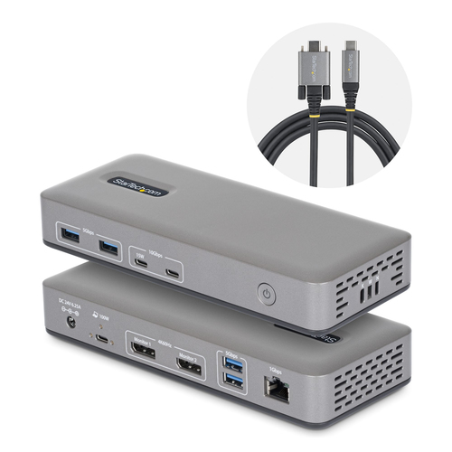 StarTech.com 201UE-USBC-DOCK, USB 3.2 Gen 2 (3.1 Gen 2) Type-C, grau, USB Power Delivery, Kunststoff Gehäuse StarTech.com 201UE-USBC-DOCK, USB 3.2 Gen 2 (3.1 Gen 2) Type-C, grau, USB Power Delivery, Kunststoff Gehäuse