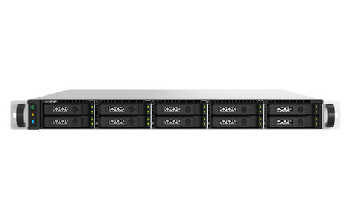 QNAP TS-h1077AFU-R7-32G&comma; 32 GB RAM&comma; 10x Einsch&uuml;be&comma; 4x 10 GBit&sol;s LAN&comma; Rack &lpar;1U&rpar; NAS schwarz&comma; grau