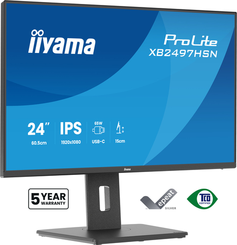 23&period;8 Zoll iiyama XB2497HSN-B1&comma; 60&comma;5cm TFT&comma; 100 Hz&comma; Full HD&comma; 1ms&comma; 1x HDMI&comma; 1x DP&comma; integrierter USB-Hub
