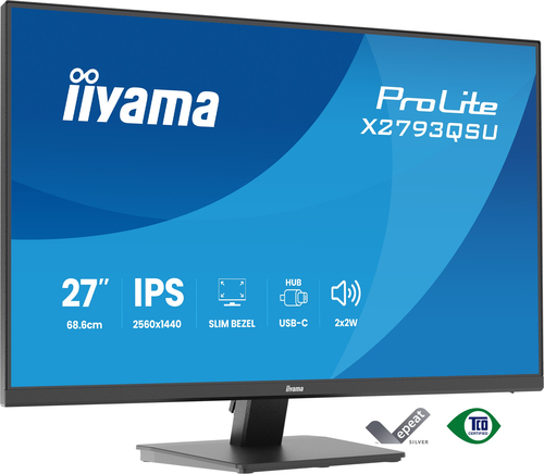 27 Zoll iiyama X2793QSU-B1&comma; 68&comma;5cm TFT&comma; 75 Hz&comma; Quad HD&comma; 1ms&comma; 1x HDMI&comma; 1x DP&comma; integrierter USB-Hub