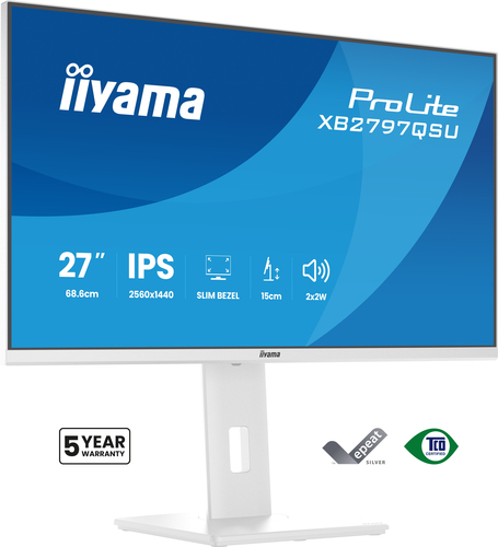 27 Zoll iiyama XB2797QSU-W1&comma; 68&comma;5cm TFT&comma; 75 Hz&comma; Quad HD&comma; 2x HDMI&comma; 1x DP&comma; integrierter USB-Hub