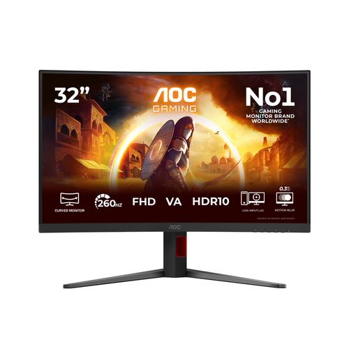 31.5 Zoll AOC C32G4Z, 80cm TFT, 260 Hz, Full HD, 4ms, 1x HDMI, 1x DP 31.5 Zoll AOC C32G4Z, 80cm TFT, 260 Hz, Full HD, 4ms, 1x HDMI, 1x DP