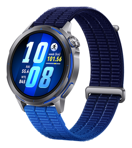 Huawei GT Runner 2&comma; blau&comma; Touchscreen&comma; rund&comma; Smartwatch