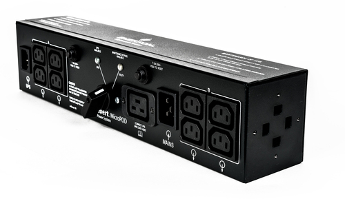 Vertiv 2U MicroPod External maintenance Bypass Stromverteilereinheit &lpar;PDU&rpar; 19 AC-Ausg&auml;nge Schwarz