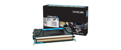 Lexmark X746A1CG, original, cyan, Toner Lexmark X746A1CG, original, cyan, Toner