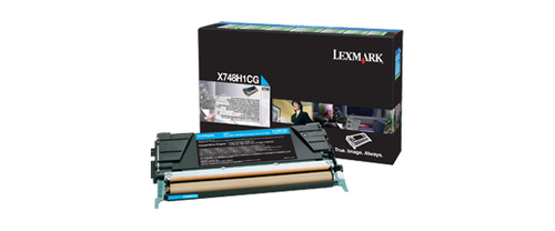 Lexmark X748H1CG&comma; original&comma; cyan&comma; Toner