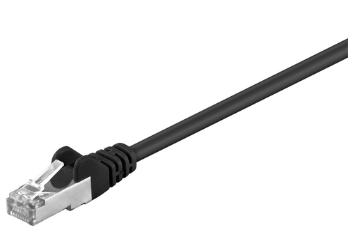 0&comma;25m Patchkabel Cat5e&comma; F&sol;UTP&comma; schwarz&comma; Kupferverkleidetes Aluminium &lpar;CCA&rpar;&comma; Goobay