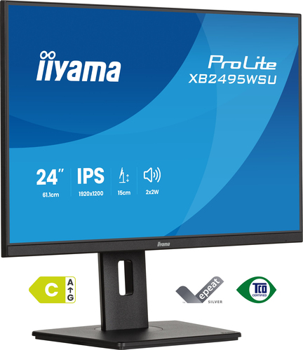24&period;1 Zoll iiyama XB2495WSU-B1&comma; 61&comma;1cm TFT&comma; 100 Hz&comma; Full HD&comma; 4ms&comma; 1x HDMI&comma; 1x DP&comma; integrierter USB-Hub